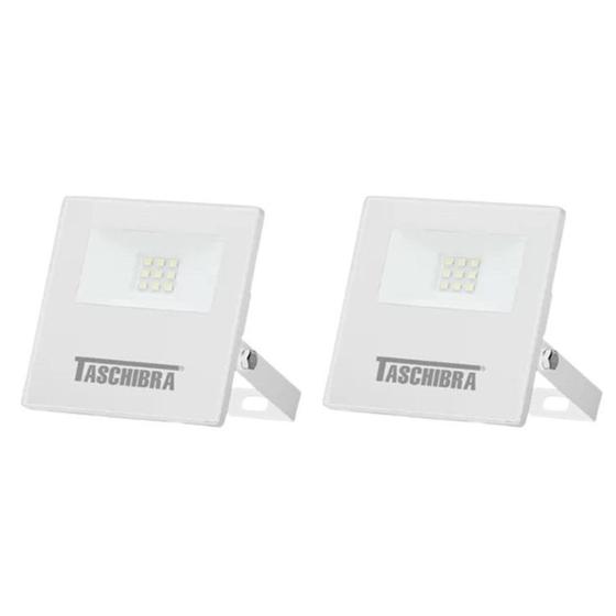 Imagem de Kit 2 Refletores LED TR Slim 10W 3000K Taschibra