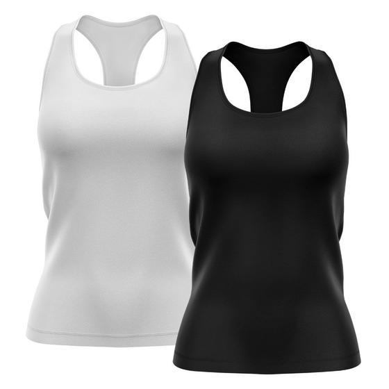 Imagem de Kit 2 Regatas Nadador Feminina Blusa Dry Academia Camiseta Camisa Treino