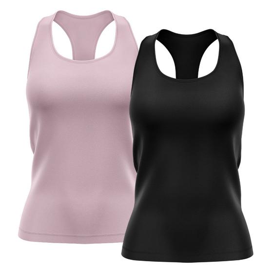 Imagem de Kit 2 Regatas Nadador Feminina Blusa Dry Academia Camiseta Camisa Treino