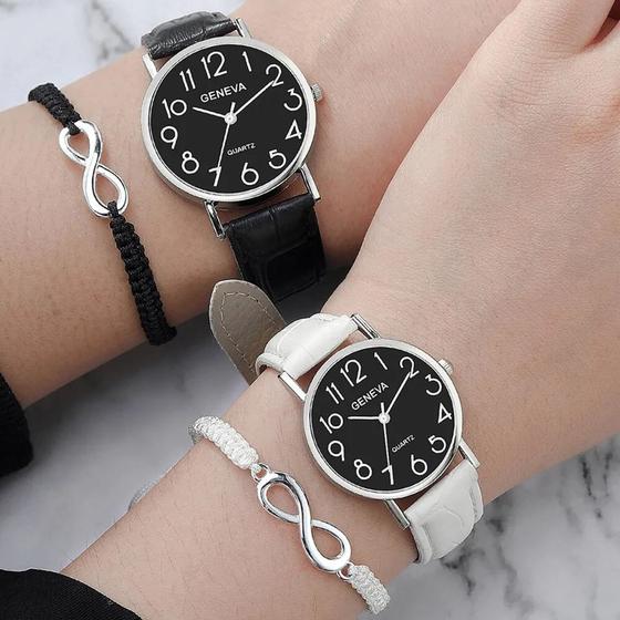 Imagem de Kit 2 relógio feminino com 2 pulseiras