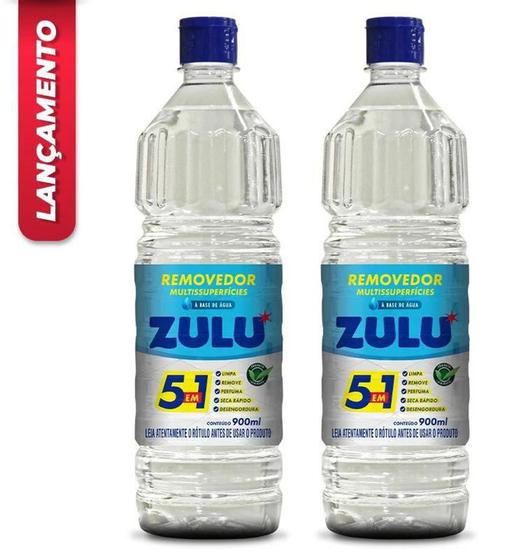 Imagem de Kit 2 Removedor Multissuperficies A Base De Agua Zulu 900ml