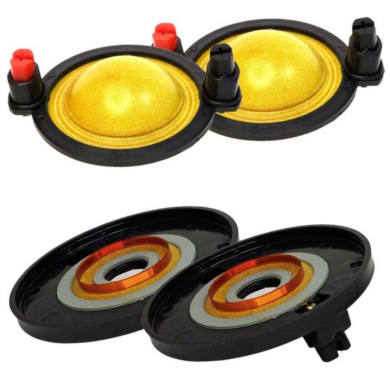 Imagem de Kit 2 Reparos Tweeter ST400 Fenólico Completo e 2 Reparo Driver D250x 8 Ohms Compatível Com Selenium Jbl