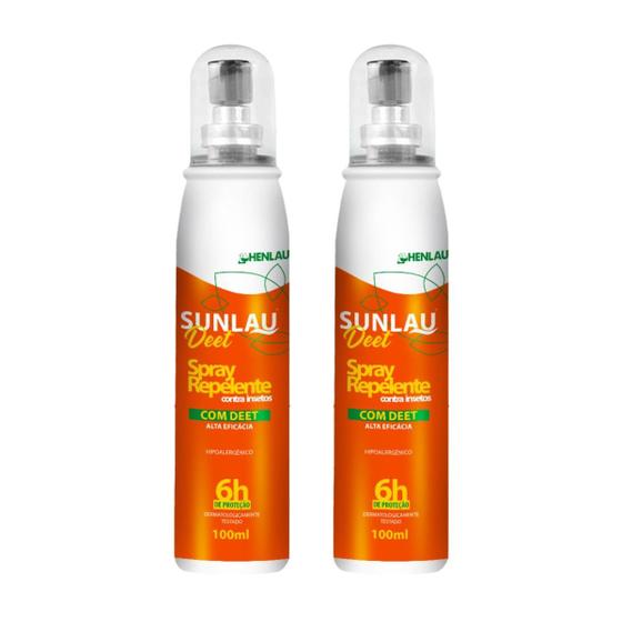 Imagem de Kit 2 Repelente Spray Deet 6h Contra Insetos 100ml