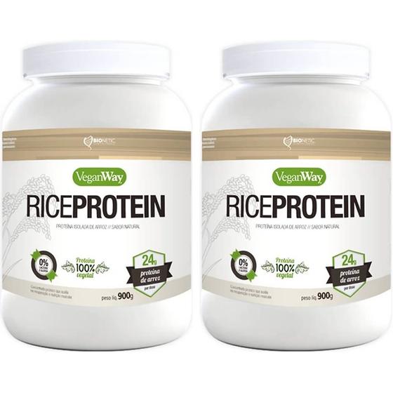 Imagem de Kit 2 Rice Protein Natural VeganWay 900g - Proteína Vegana