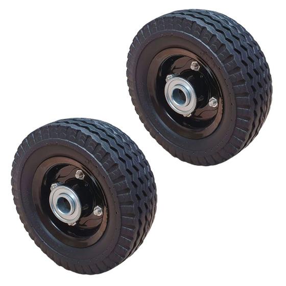 Imagem de Kit 2 Roda Completa Pneu Maciço 6x2 Carrinhos De Carga
