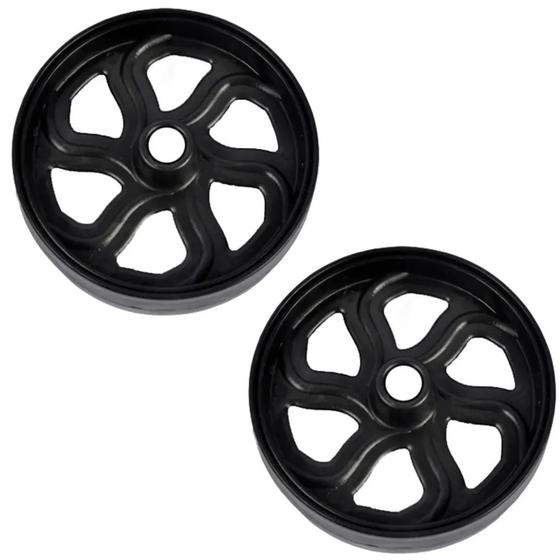 Imagem de Kit 2 Rodas carrinho de wheel Motor Cortador esportiva preto