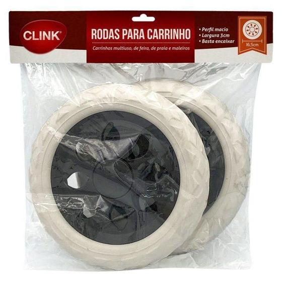 Imagem de Kit 2 Rodinhas para Carrinho de Feira Sacola 16Cm-Ref.CK1142