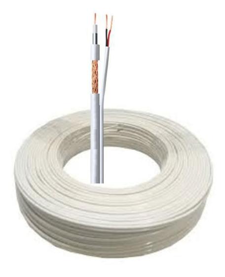 Imagem de Kit 2 Rolos Cordão Coaxial 60 Metros Flexível 4Mm 30Mts Cada