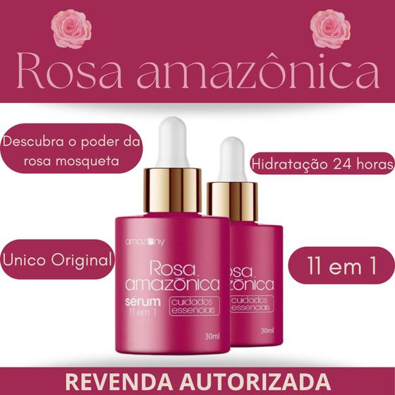 Imagem de Kit 2 Rosa Amazónica - Ácido Hialurônico + Verisol - Sérum