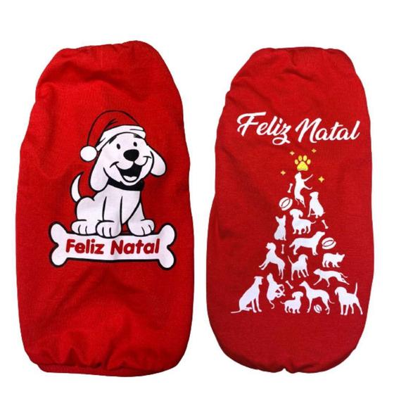 Imagem de Kit 2 Roupas Para Cães E Gatos De Natal - Gg