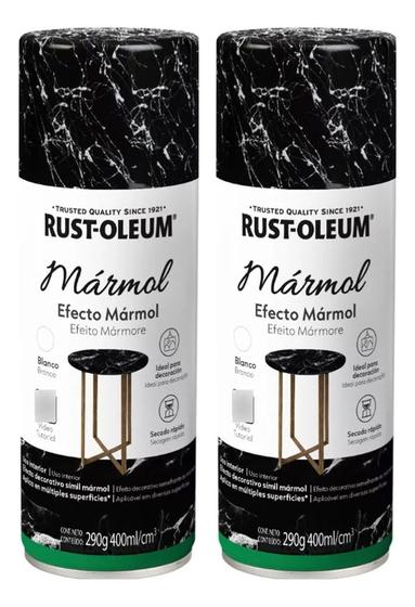 Imagem de Kit 2 Rust Oleum Spray Efeito Mármore Diversas Superfícies