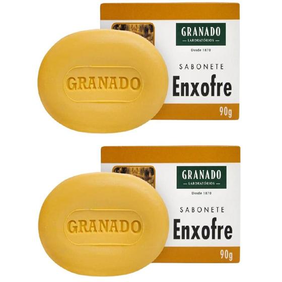 Imagem de kit 2 Sabonete Enxofre Granado 90g Esfoliante Acne Espinha Cravos Diminui Oleosidade