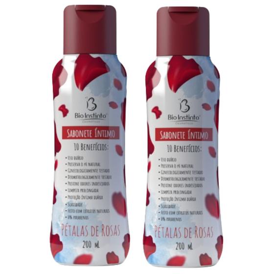 Imagem de Kit 2 Sabonete Íntimo Pétalas De Rosas 200Ml - Bio Instinto