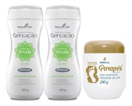 Imagem de kIT 2 Sabonete Íntimo Sensação De Arruda Natu Life + Creme para rachaduras