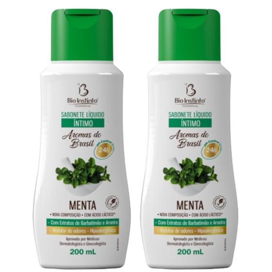 Imagem de Kit 2 Sabonete Líquido Íntimo Menta 200Ml - Bio Instinto