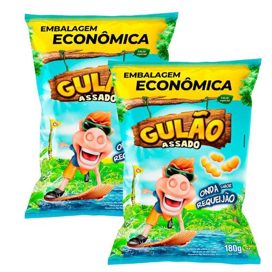 Imagem de Kit 2 Salgadinho Gulão Assado Onda Requeijão 180g Embalagem Econômica