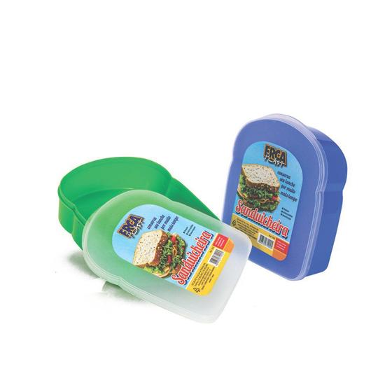 Imagem de Kit 2 Sanduicheiras Organizadora  Lanche Porta Sanduíche