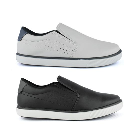 Imagem de Kit 2 Sapatênis Casual Masculino Confort Fechamento Elástico