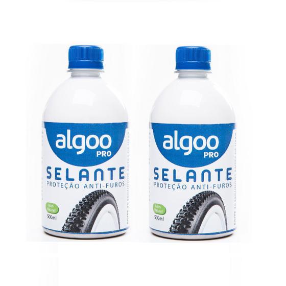 Imagem de Kit 2 Selantes Algoo 500ml Para Pneu Tubeless Proteção Anti-furo Bike