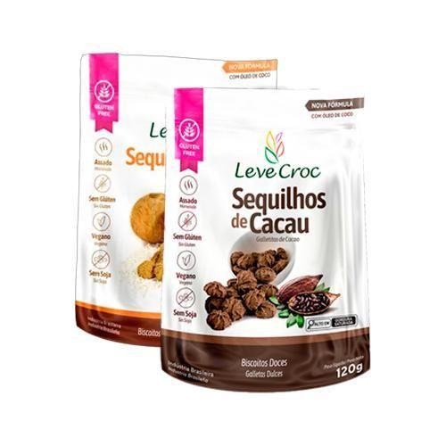 Imagem de Kit 2 Sequilhos Sem Glúten Leve Croc: Coco, Cacau