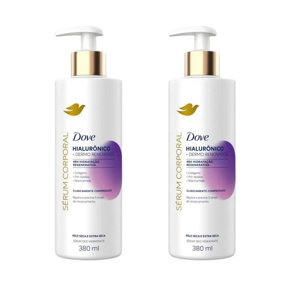 Imagem de Kit 2 Serum Corporal Dove Hialurônico Dermo Renovador 380ml