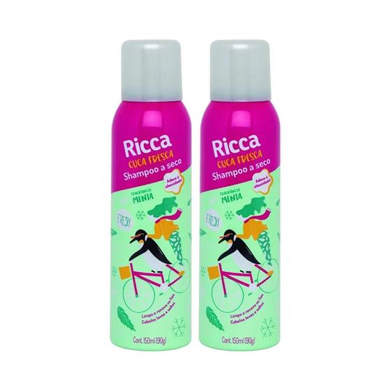 Imagem de Kit 2 Shampoo a Seco Cuca Fresca Menta Antioleosidade Ricca 150ml