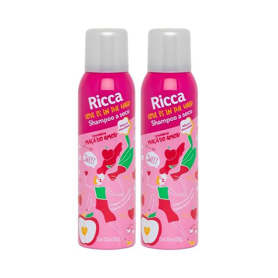 Imagem de Kit 2 Shampoo a Seco Maçã do Amor Antioleosidade Ricca 150ml