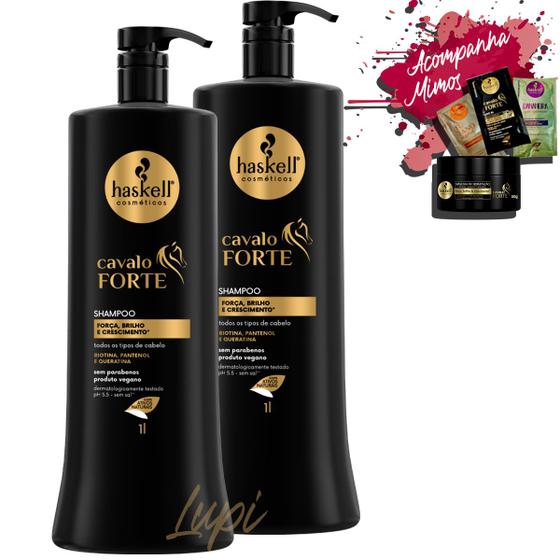 Imagem de Kit 2 Shampoo Haskell Cavalo Forte 1l