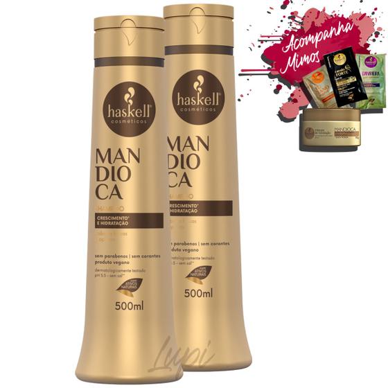 Imagem de Kit 2 Shampoo Haskell Mandioca 500ml