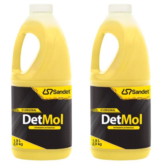 Imagem de kit 2 Shampoo Limpeza Pesada 1,9l Lava Moto Off Road DetMol