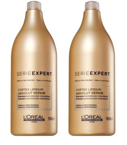 Kit 2 Shampoo Loreal Absolut Repair Cortex Lipidium 1500Ml Menor preço em Kit 2 Shampoo Loreal Absolut Repair Cortex Lipidium 1500Ml