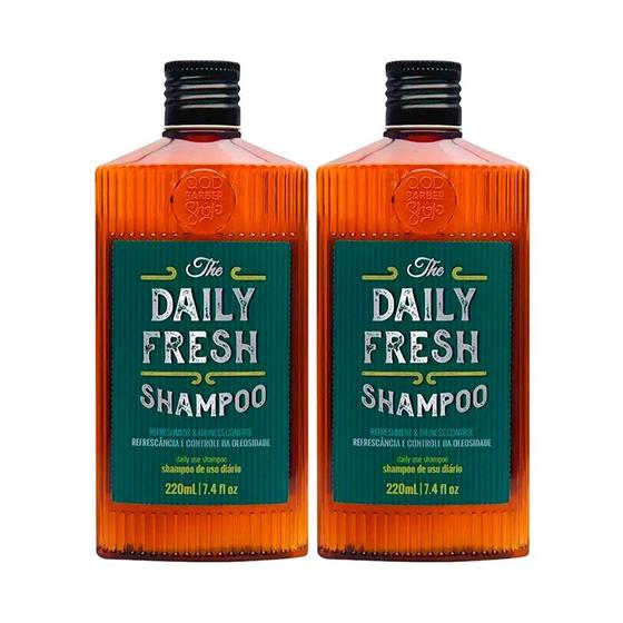 Imagem de Kit 2 Shampoo Masculino Fresh Anti Oleosidade 220ml QOD
