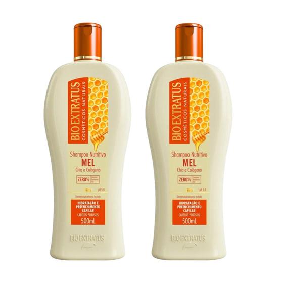 Imagem de Kit 2 Shampoo Mel Nutritivo 500 ml Bio Extratus