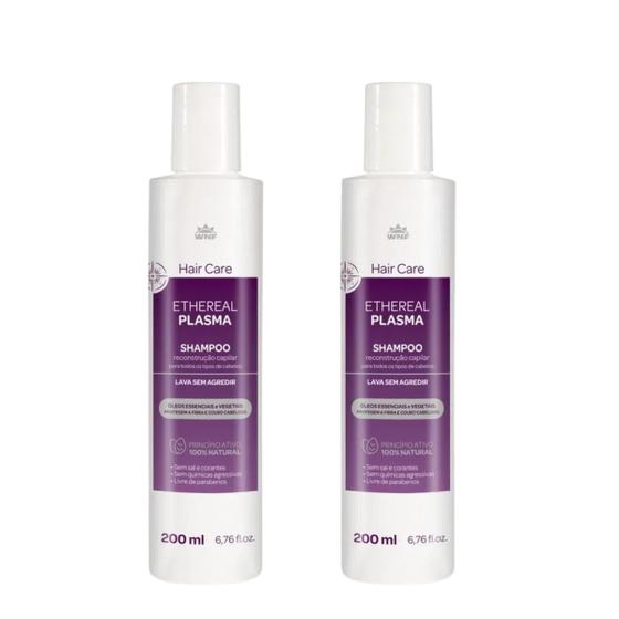 Imagem de Kit 2 Shampoo Natural Hair Care Ethereal Plasma 200ml WNF