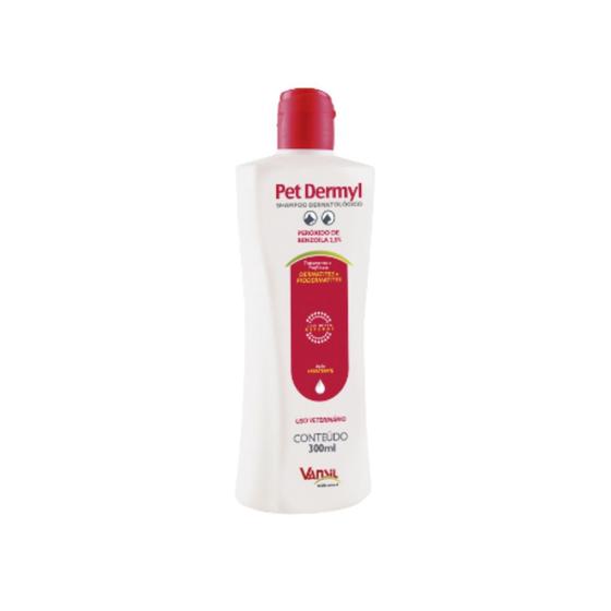 Kit 2 Shampoo Para Cães Pet Dermyl 300ml - Vansil Menor preço em Kit 2 Shampoo Para Cães Pet Dermyl 300ml - Vansil