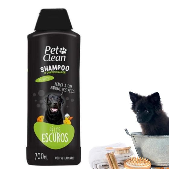Imagem de Kit 2 Shampoo Pet Clean PetClean Pelos Escuros Cachorro Gato