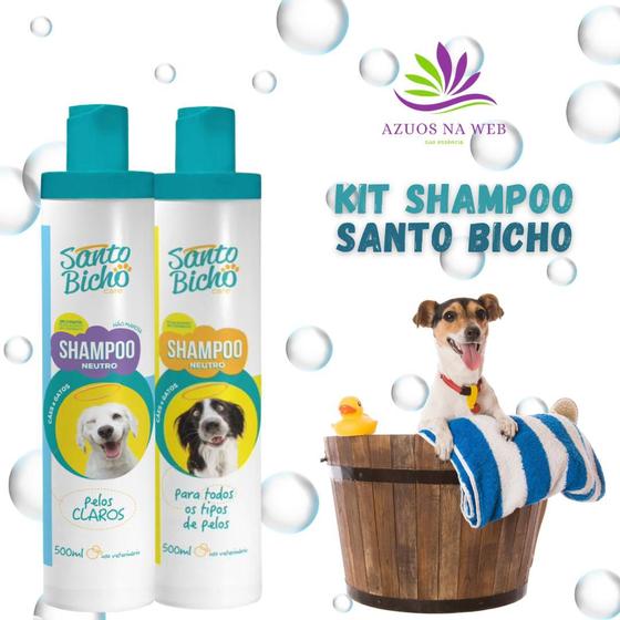 Imagem de Kit 2 Shampoo Santo Bicho Para Todos os Tipos de Pelo  - 500 ml