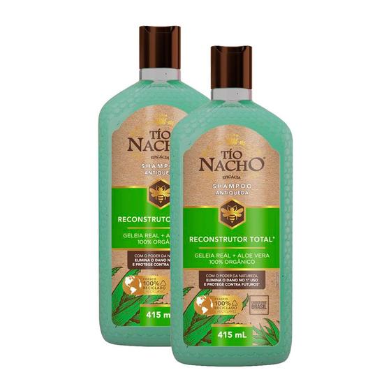 Imagem de Kit 2 Shampoo Tio Nacho Reconstrutor Total 415ml