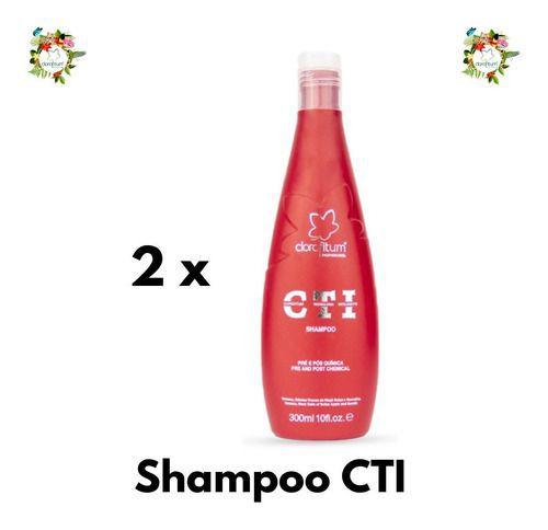 Imagem de Kit 2 Shampoos 300ml Pré E Pós-química Linha Cti Clorofitum