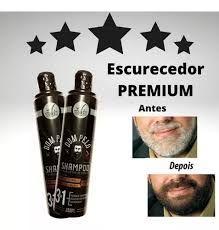 Imagem de Kit 2 Shampoos Escurecedor Cabelo E Barba 3 Em 1 Unissex 250Ml  dom kosb.