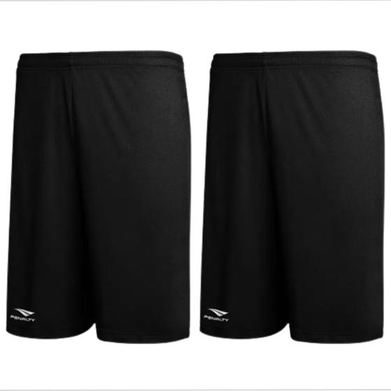 Imagem de Kit 2 Short de Futebol Calção Masculino Penalty Liso Adulto