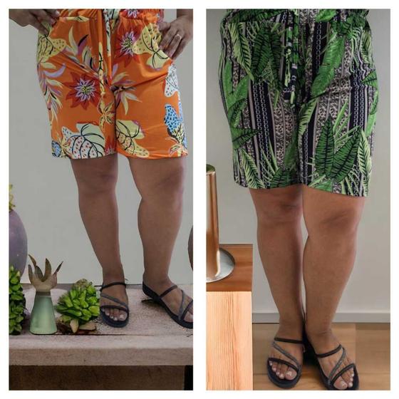 Imagem de Kit 2 Short Feminino Liganete Confortável Leve Casual