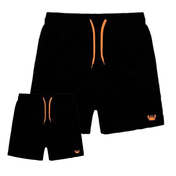 Imagem de Kit 2 Short Relaxado Combinando Pai Filho Moda Praia Masculina Infantil