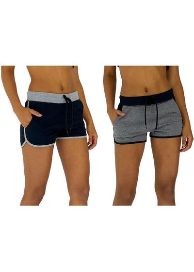 Imagem de Kit 2 Shortinho Feminino MXD Conceito Casual Fitness Cores Diversas