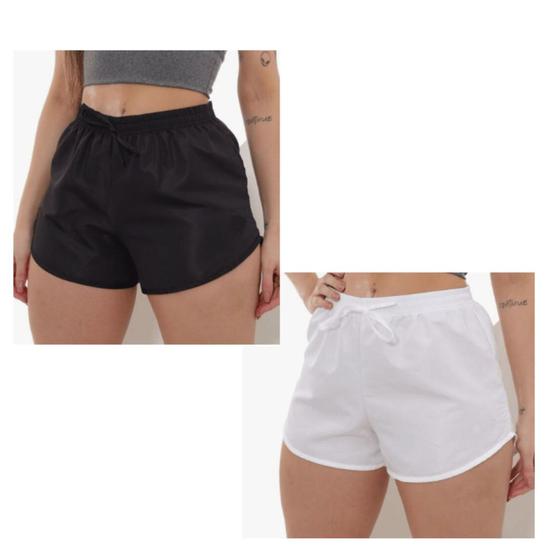 Imagem de Kit 2 Shortinhos Fitness Tactel Ana Shorts Praia Piscina, 1 Shorts Tactel