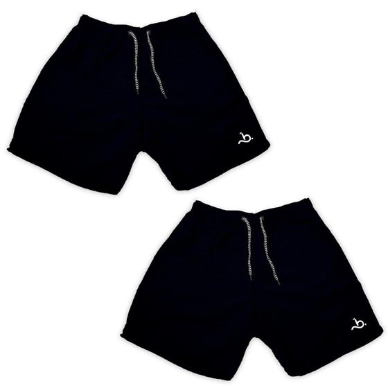 Imagem de Kit 2 Shorts Azul Marinho Masculino Homem Praia Piscina