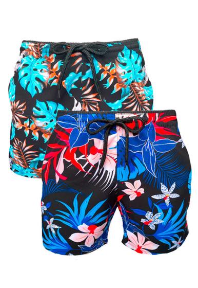 Imagem de Kit 2 Shorts de Agua Praia Estampado Tactel com Elastano Floral