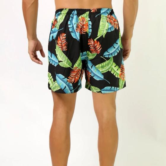 Imagem de Kit 2 shorts estampados masculino tactel bermuda elegante