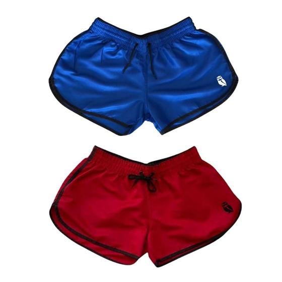 Imagem de Kit 2 Shorts Femininos Tactel Moda Praia Academia Passeio