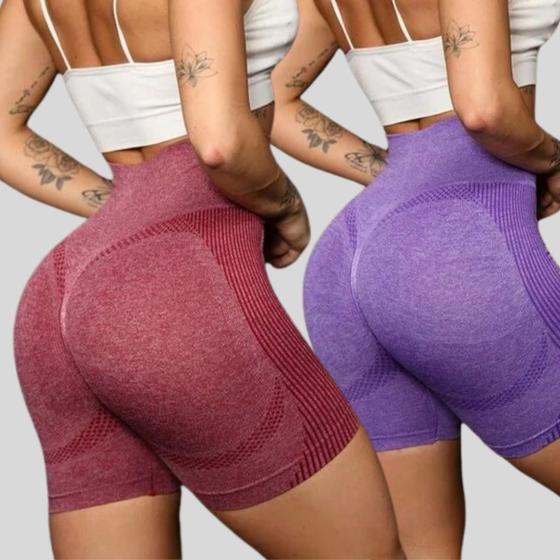 Imagem de Kit 2 Shorts legging Academia Levanta Bumbum fitness